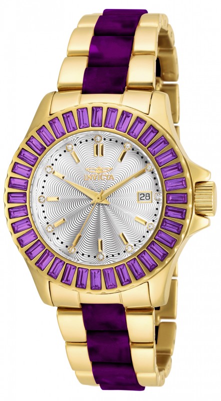 Invicta Angel Silver Dial Gold-tone and 