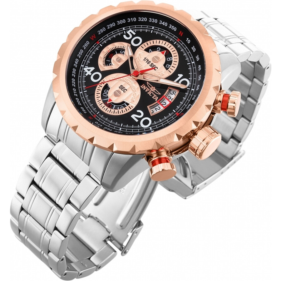 Invicta Aviator Chronograph Black Dial Men's Watch 28147 Aviator Invicta Watches