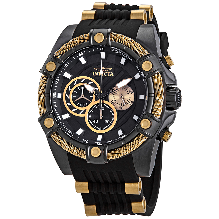 Invicta Bolt Chronograph Black Dial Men 