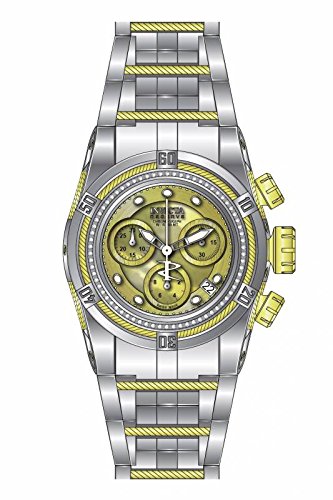Invicta Bolt Chronograph Gold Dial Stainless Steel Men display picture 2