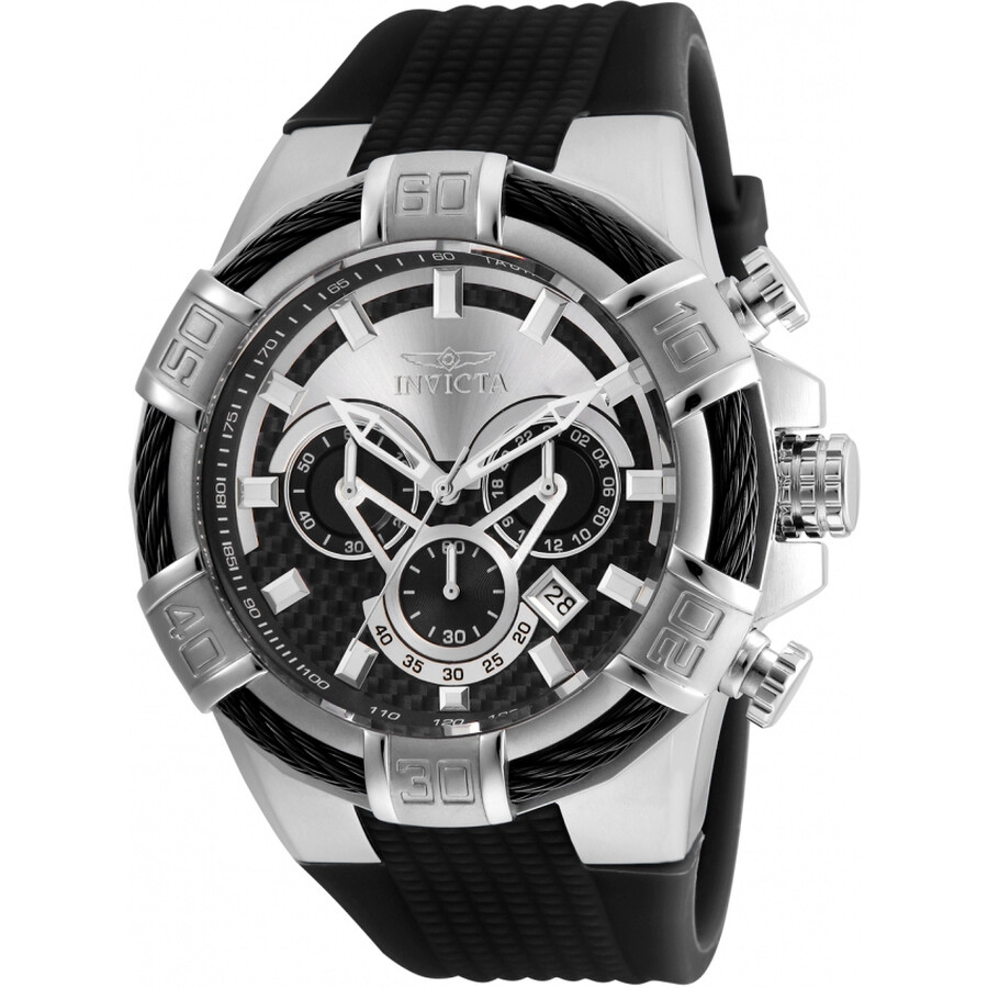 black and silver invicta watch