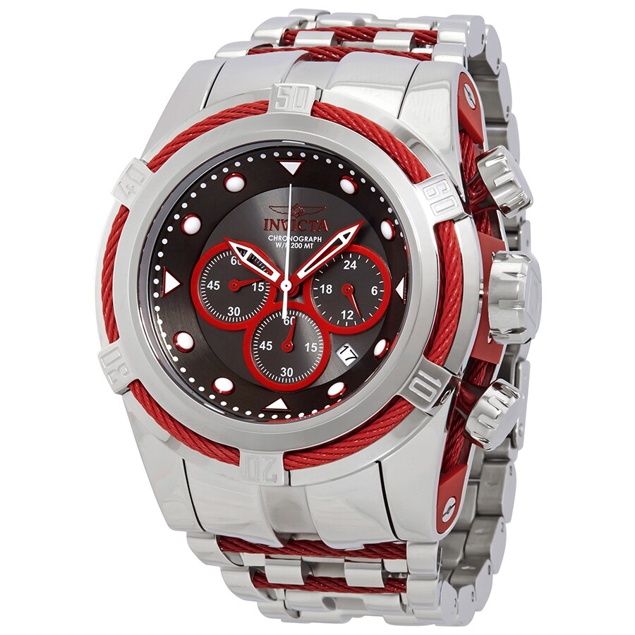 Invicta Bolt GunmetalRed Dial Men's Chronograph Watch 27853