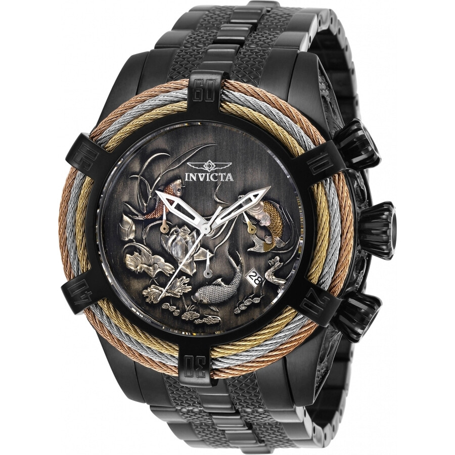Invicta Bolt Koi Fish Chronograph Black Dial Men's Watch 28206