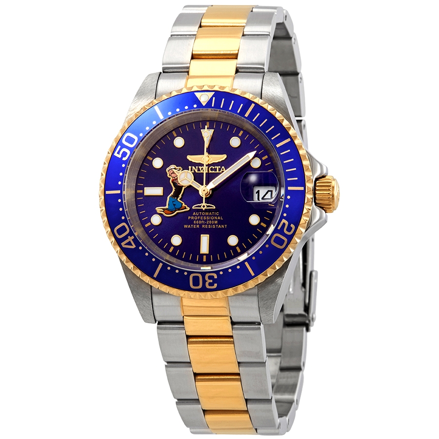 Invicta Character Collection Popeye Automatic Blue Dial Men's Watch ...