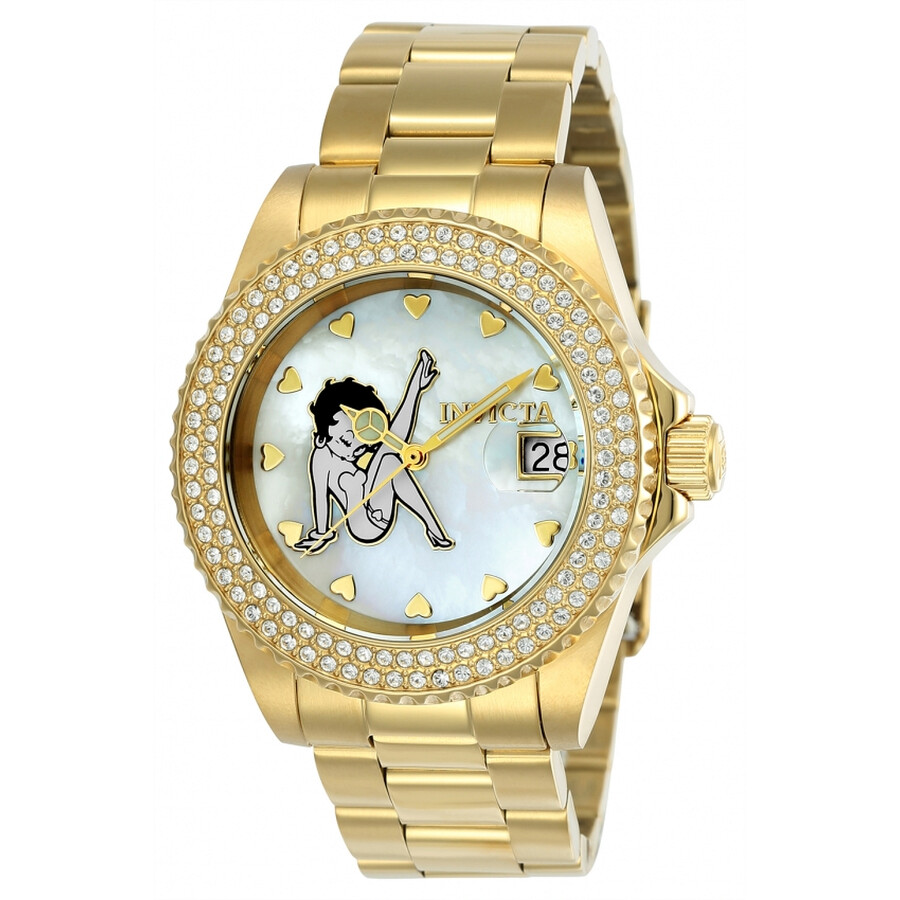Invicta Character Collection Betty Boop Mother of Pearl Dial