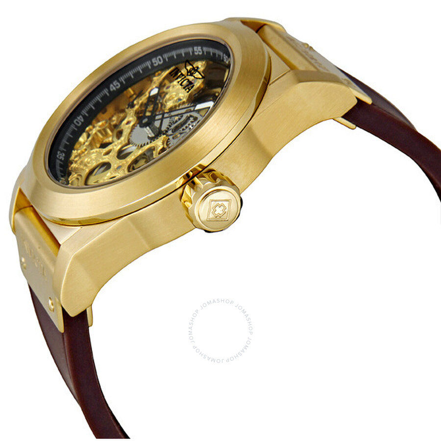 invicta corduba sea ghost skeletonized mechanical gold tone