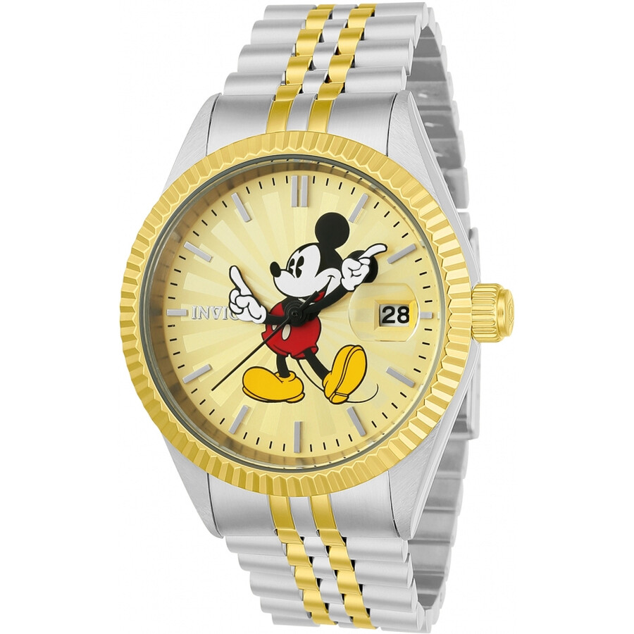 ＭＩＣＫＥＹ MK−565E Invicta Disney Gold Men's Watch - 22772 for sale online | eBay
