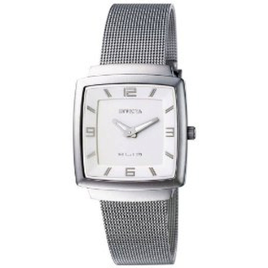 Invicta Ladies Slim Collection Square Stainless Steel Mesh Watch 5161 ...