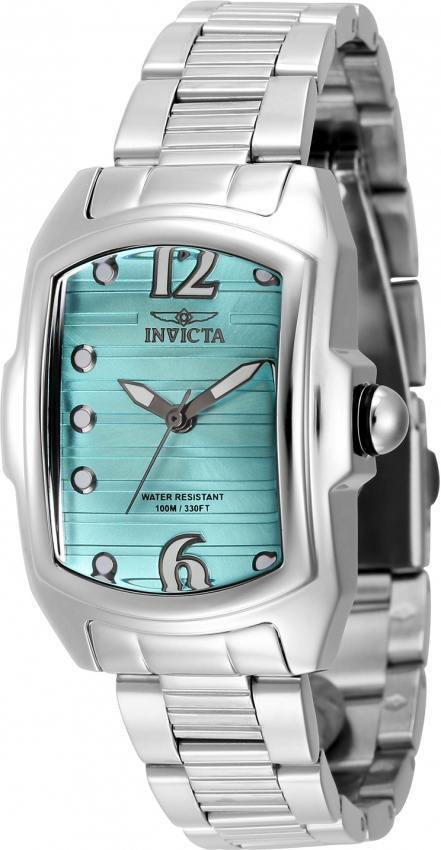 Montre Invicta Lupah 24177 Femme - Acier Inox, Cadran Blanc, Bracelet Cuir Rouge, étanche 100m, Chronographe