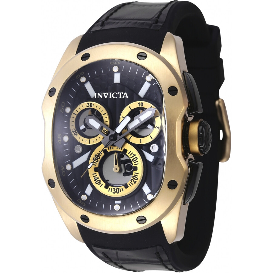 高級感＆迫力★Revolutionモデル INVICTA Lupah 45441 Invicta Lupah Revolution 2.0 Chronograph Quartz Black Dial