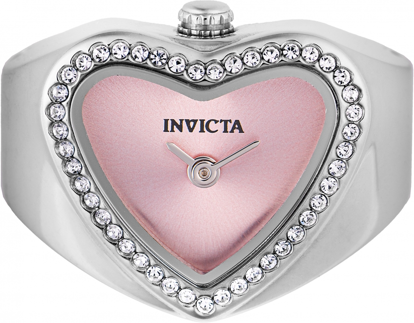 Invicta Mini Ring Watch Angel Quartz Crystal Pink Dial Ladies Watch ...