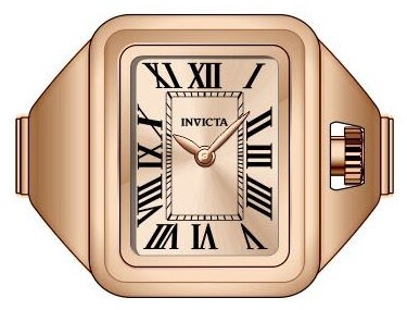 Invicta Mini Ring Watch Angel Quartz Rose Gold Dial Ladies  display picture 1