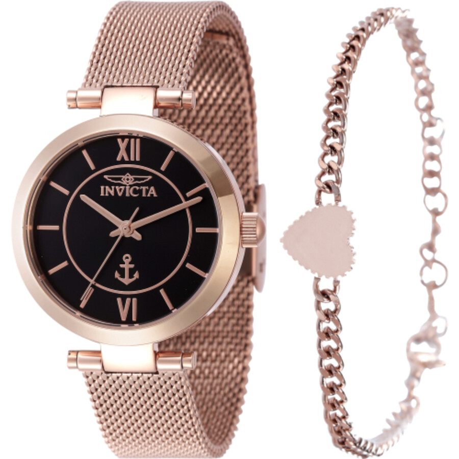 Invicta Ocean Voyage Quartz Black Dial Ladies Watch 47266