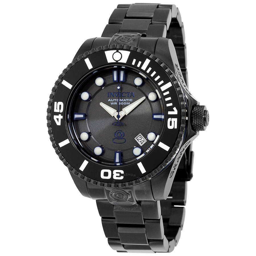 Invicta Pro Diver Automatic Black Dial Black Ion-plated Men's Watch ...