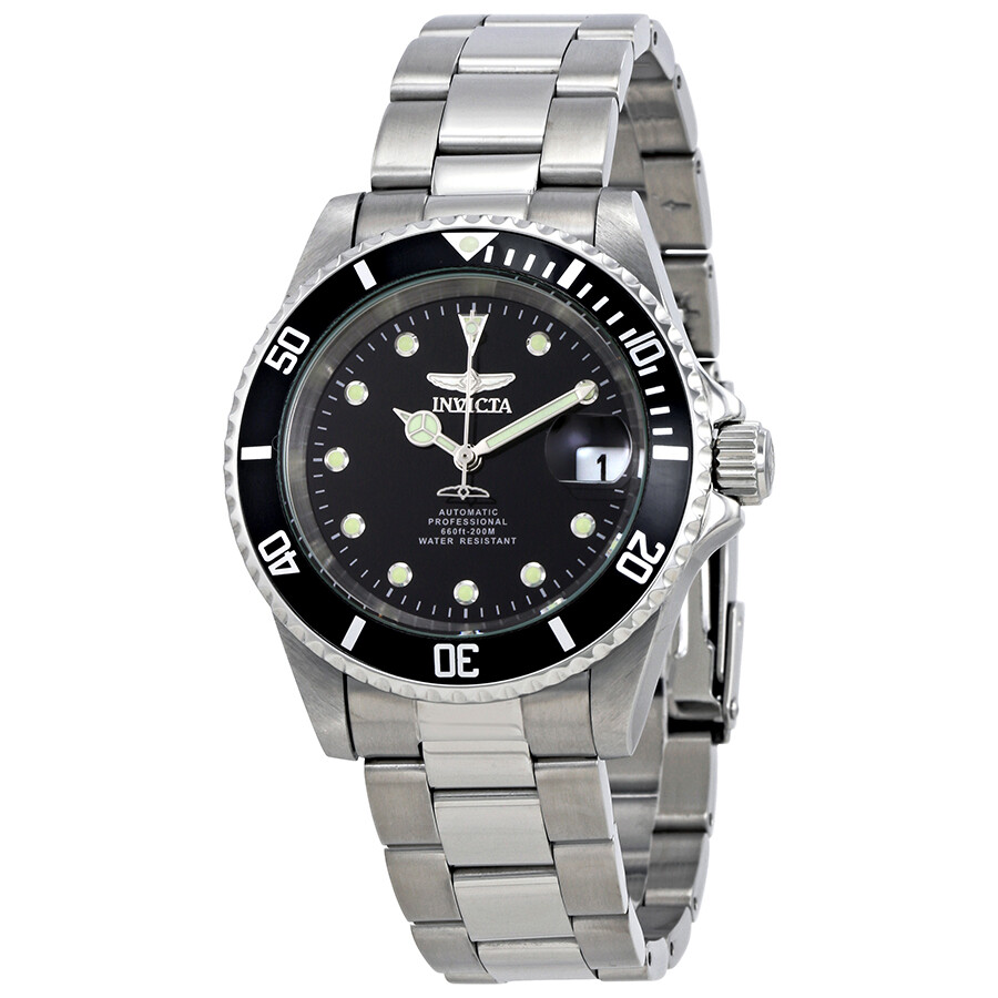 Invicta Pro Diver Automatic Black Dial Stainless Steel Men's Watch ...