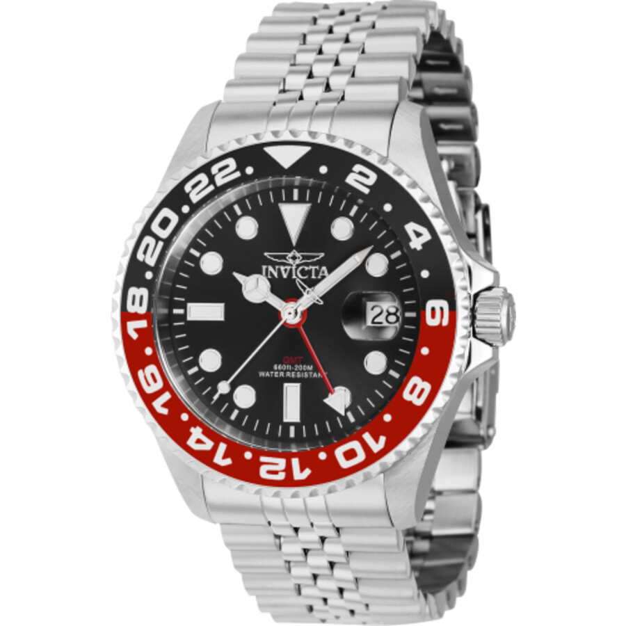 Invicta Pro Diver GMT Quartz Black Dial Coke Bezel Men's Watch 40956