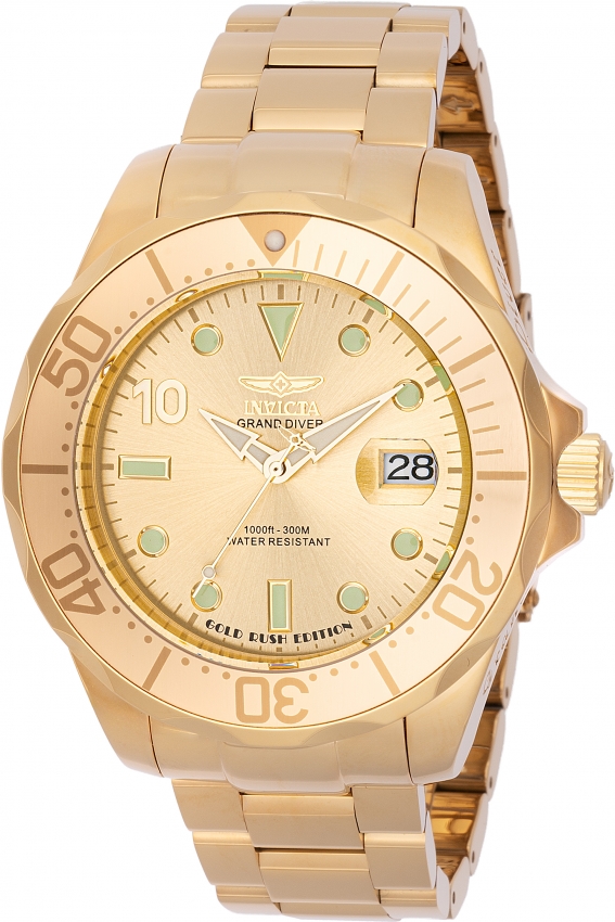 Invicta Pro Diver GOLD RUSH Automatic Gold Dial Men