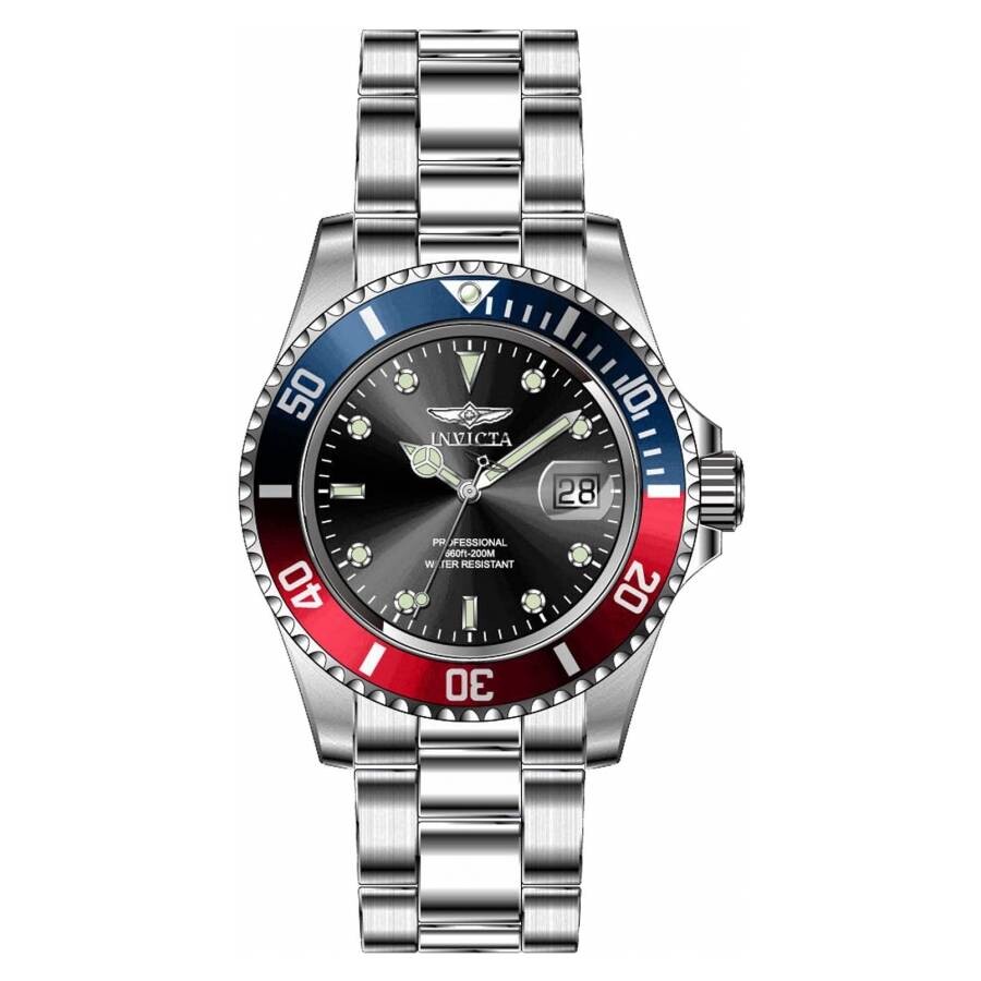 Invicta Pro Diver Quartz Black Dial Pepsi Bezel Men's Watch 47354