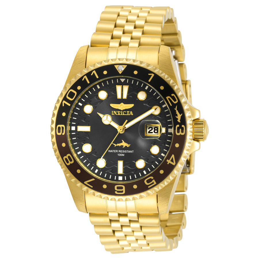 Invicta Pro Diver Quartz Black Dial Root Beer Bezel Men's Watch 30622