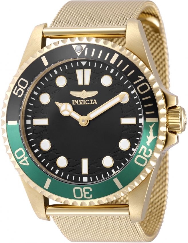 Invicta Pro Diver Quartz Black Dial Sprite Bezel Men's Watch 49692