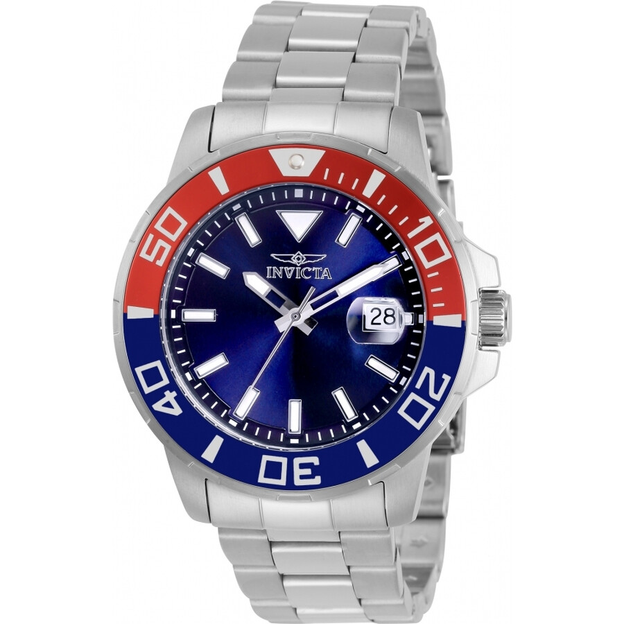 Invicta Pro Diver Quartz Blue Dial Pepsi Bezel Men's Watch 30813