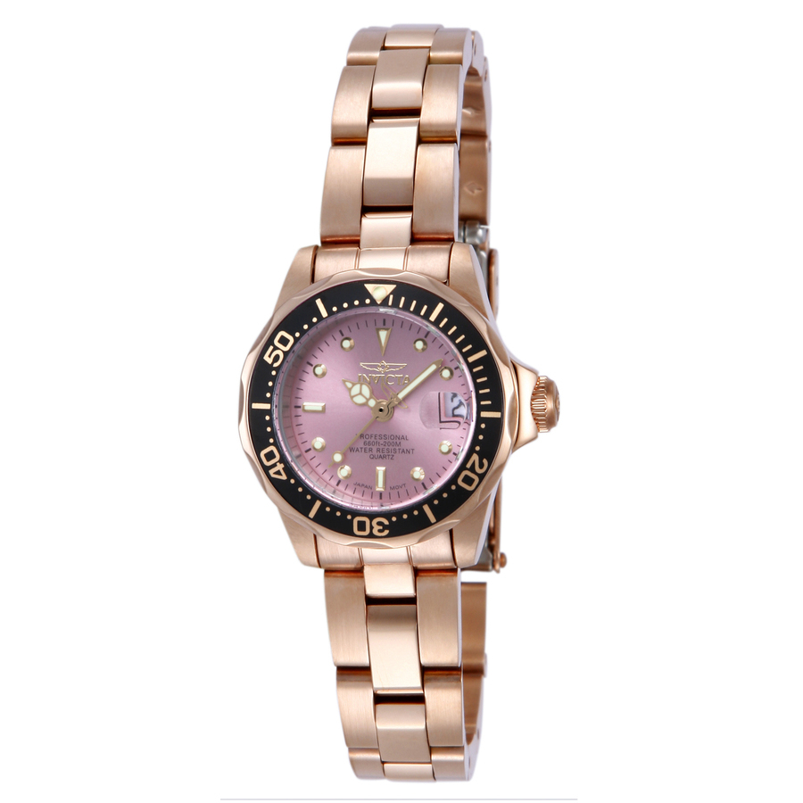 Invicta Pro Diver Quartz Pink Dial Unisex Watch 14100