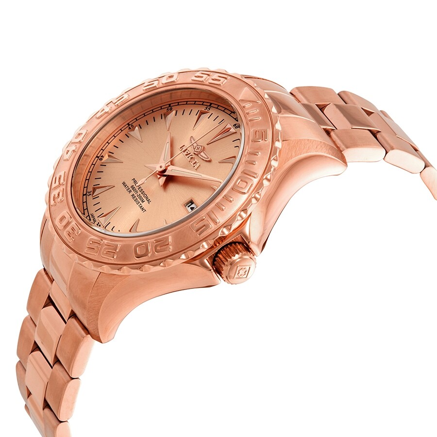 Invicta Pro Diver Rose Dial Rose Goldplated Men's Watch 15470 Pro Diver Quartz Pro Diver