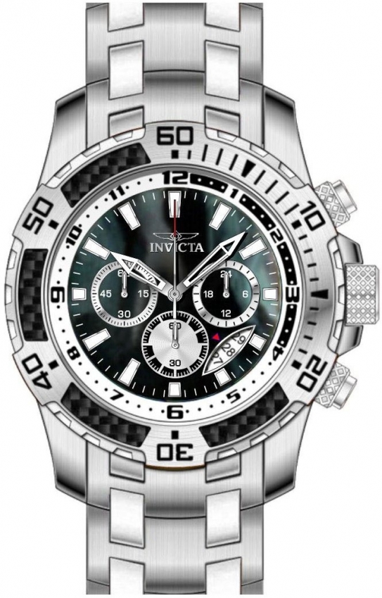 Invicta Pro Diver SCUBA Chronograph GMT Quartz Black Dial Men's Watch 49853