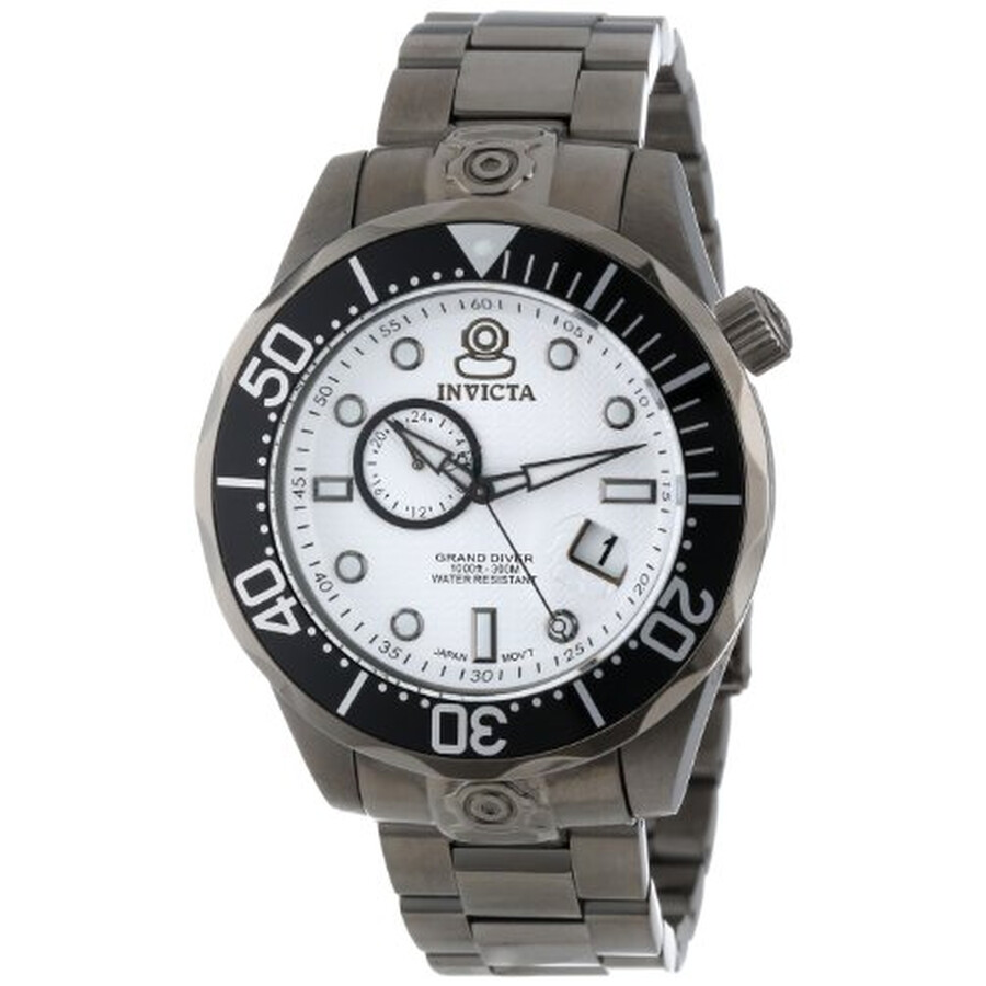 Invicta Pro Diver White Dial Gunmetal PVD Stainless Steel Men's