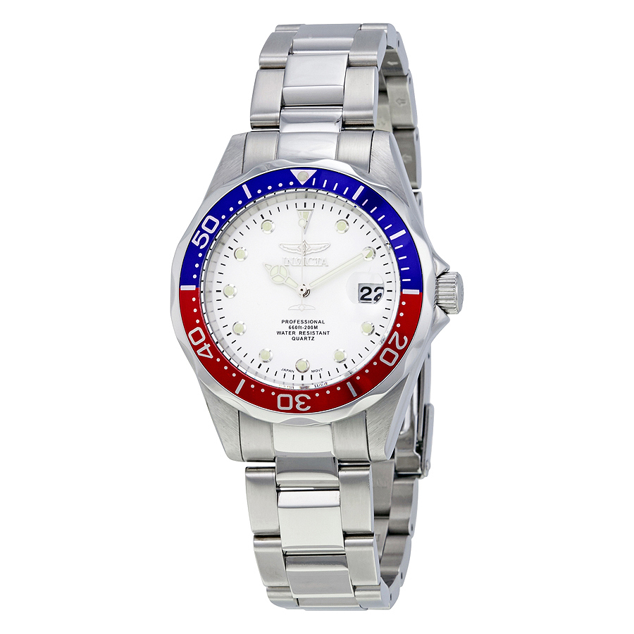 Invicta Pro Diver White Dial Pepsi Bezel Men's Watch 17047