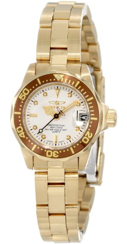 Invicta Pro Diver White Dial Rose Gold-Tone Stainless Steel Ladies Watch 11444