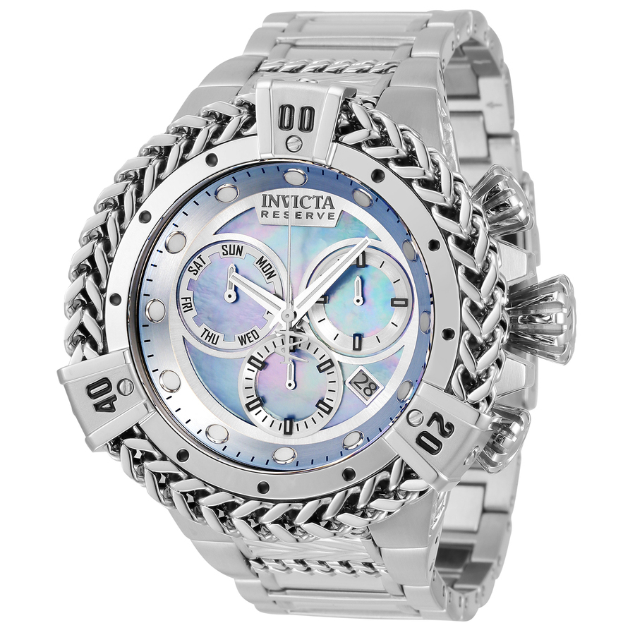 Invicta Reserve Chronograph Quartz Mother of Pearl Blue Dial  display picture 1