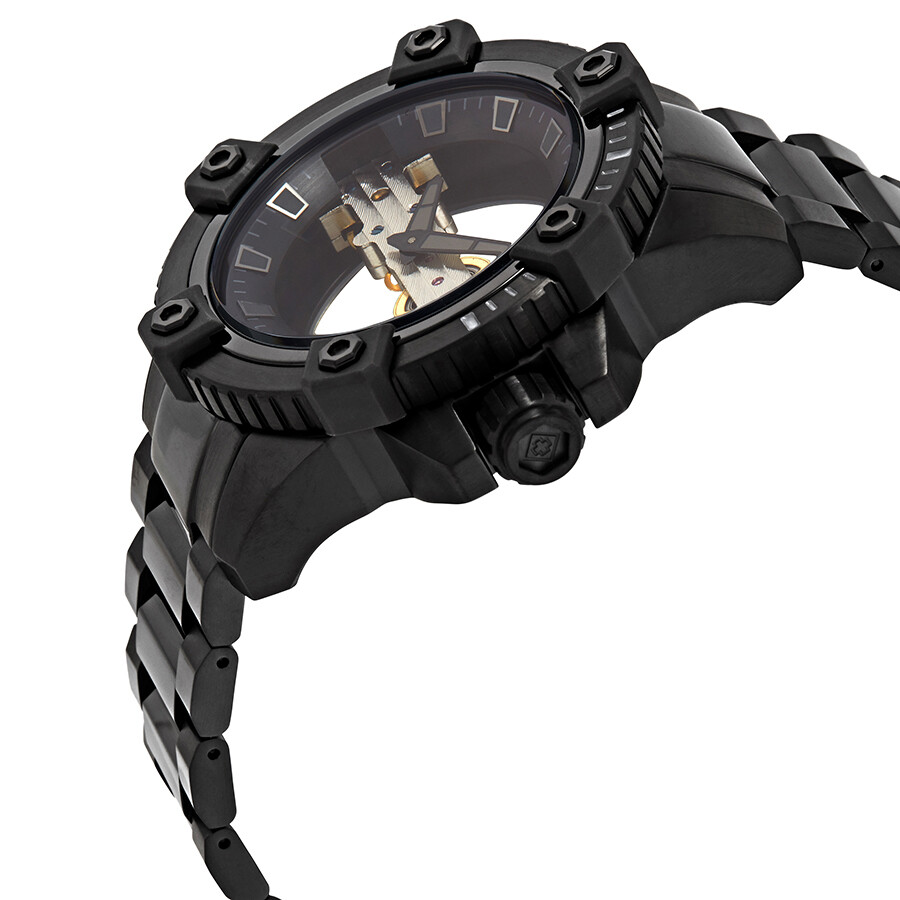 Invicta Reserve Hand Wind Black Transparent Dial Men's Watch 26487