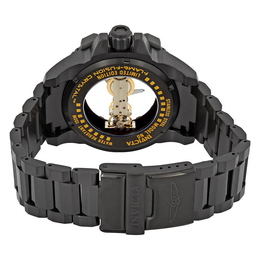 Invicta Reserve Hand Wind Black Transparent Dial Men's Watch 26487