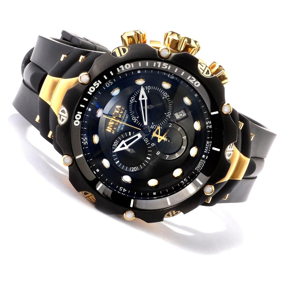 Invicta Reserve Venom II Black Dial Black Polyurethane Men's Watch