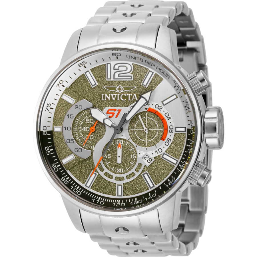 Invicta S1 Rally - Orologio Da Uomo 48 Mm In Acciaio Inossidabile, Quadrante Blu, Movimento Al Quarzo, Impermeabile 10 Bar (100 Metri)