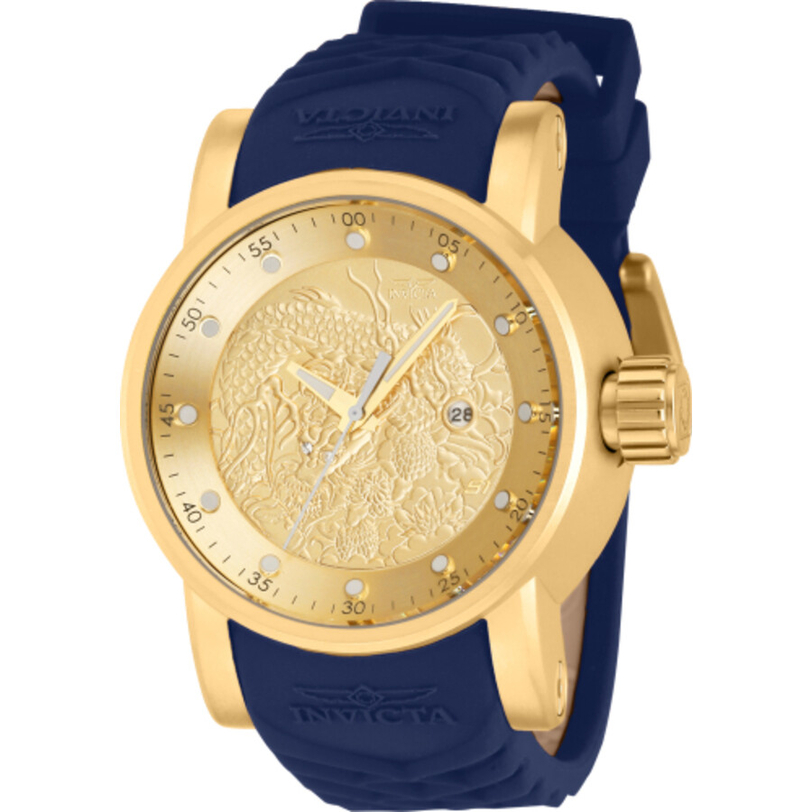 Invicta S1 Rally Yakuza Quartz Gold Dial Men's Watch 41143 886678550418 - Watches, S1 Rally 