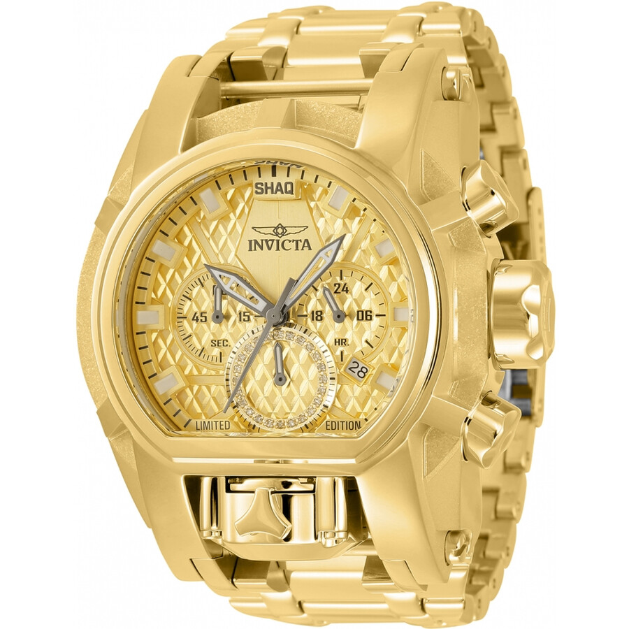 Invicta SHAQ Chronograph Quartz Gold Dial Men's Watch 34657