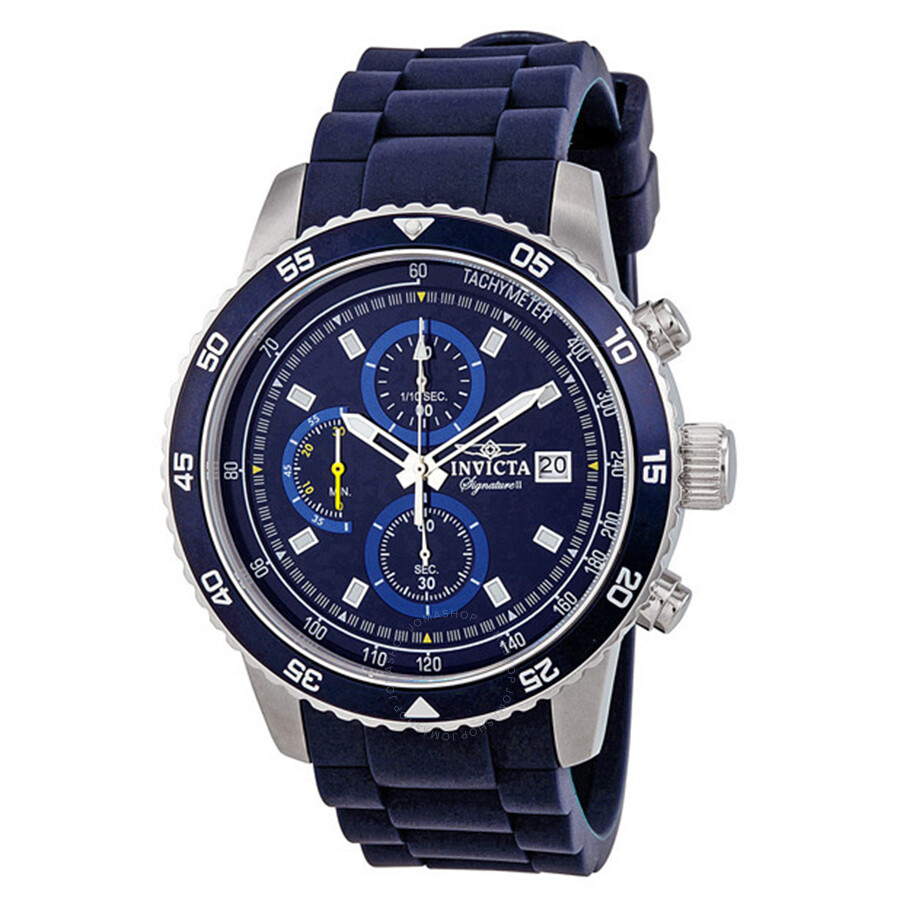 Invicta Signature II Chronograph Blue Dial Men s Watch 7395