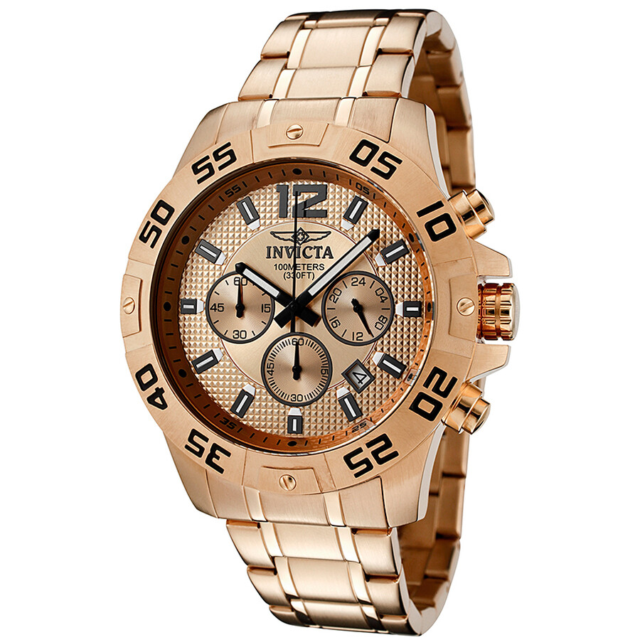 Invicta Specialty Chronograph Rose Gold Dial Men's Watch 1504