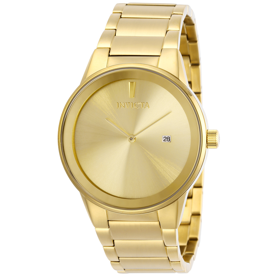 Invicta Specialty Quartz Gold Dial Yellow Gold-tone Men's Watch 29471