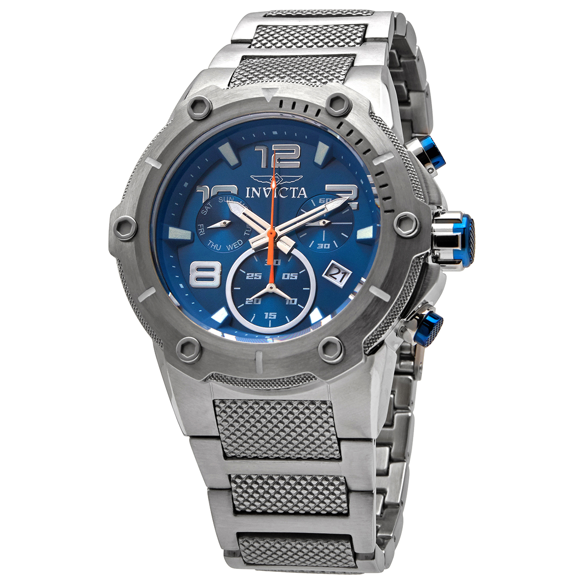 Invicta Speedway Chronograph Blue Dial Stainless Steel Men's Watch 19527