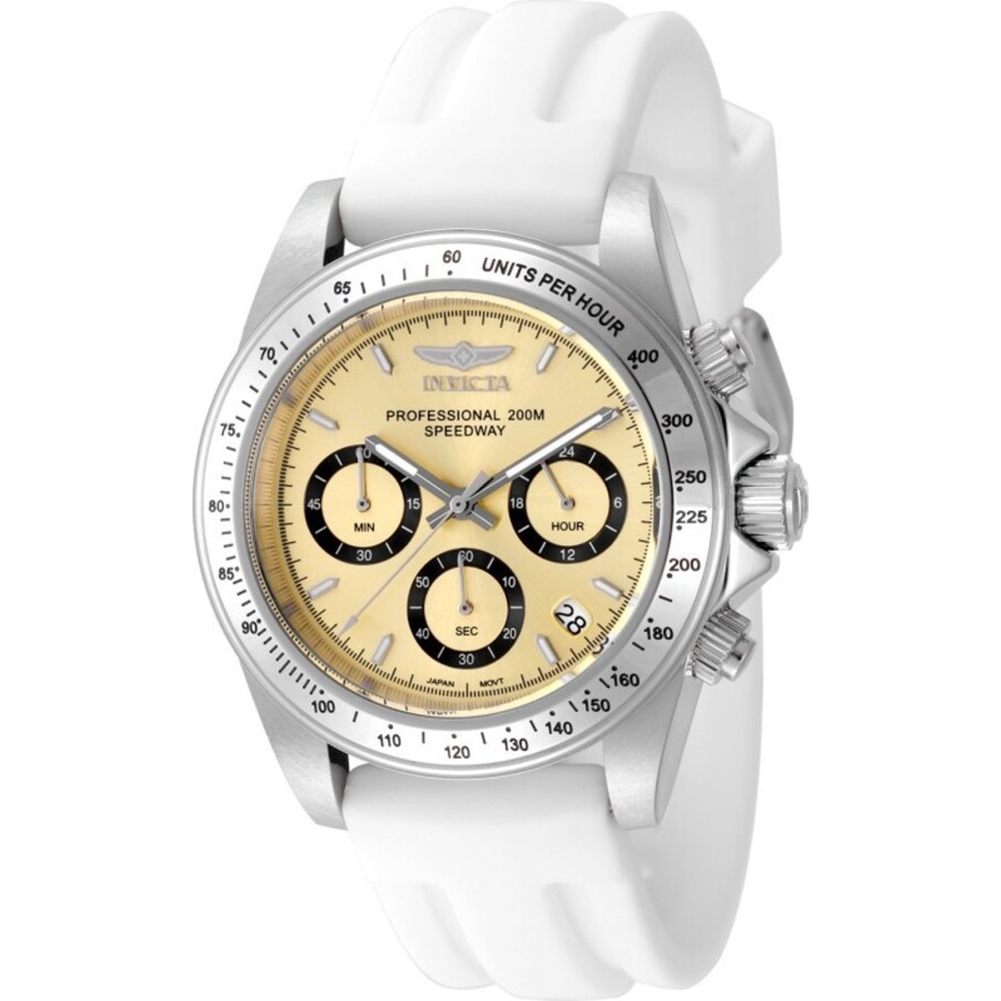 Invicta Speedway Chronograph GMT Quartz Gold Dial Men's Watch 50487