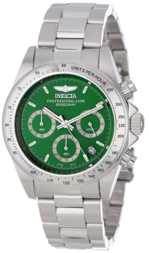 Invicta Speedway Chronograph Green Dial Stainless Steel Men's Watch 14384