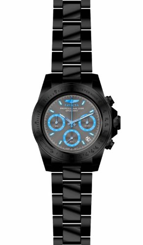 Invicta Speedway Chronograph Grey Dial Black Ion-plated Men's Watch 17313