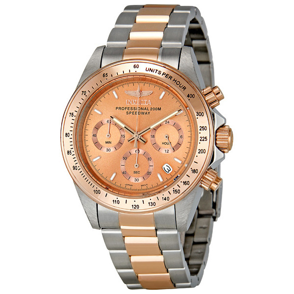 Invicta Speedway Chronograph Rose Sunray Dial Men's Watch 6933