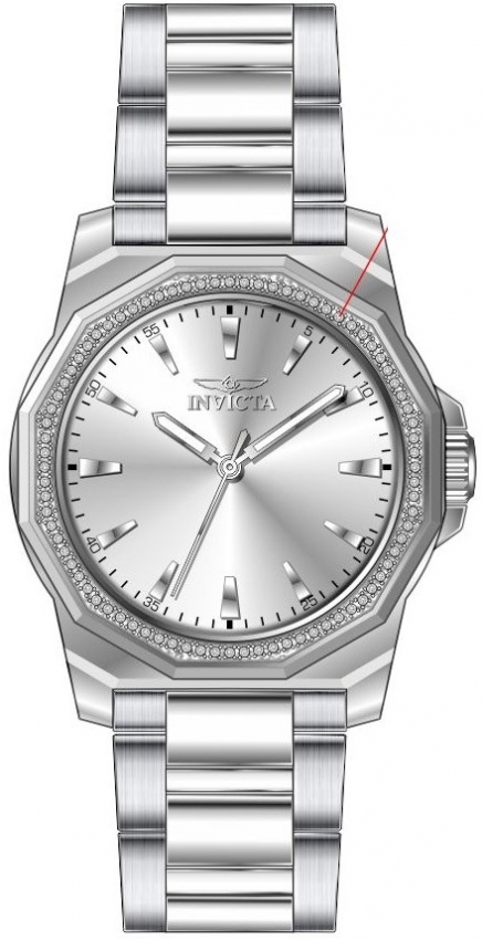 Invicta Speedway Quartz Crystal Silver Dial Ladies Watch 49110