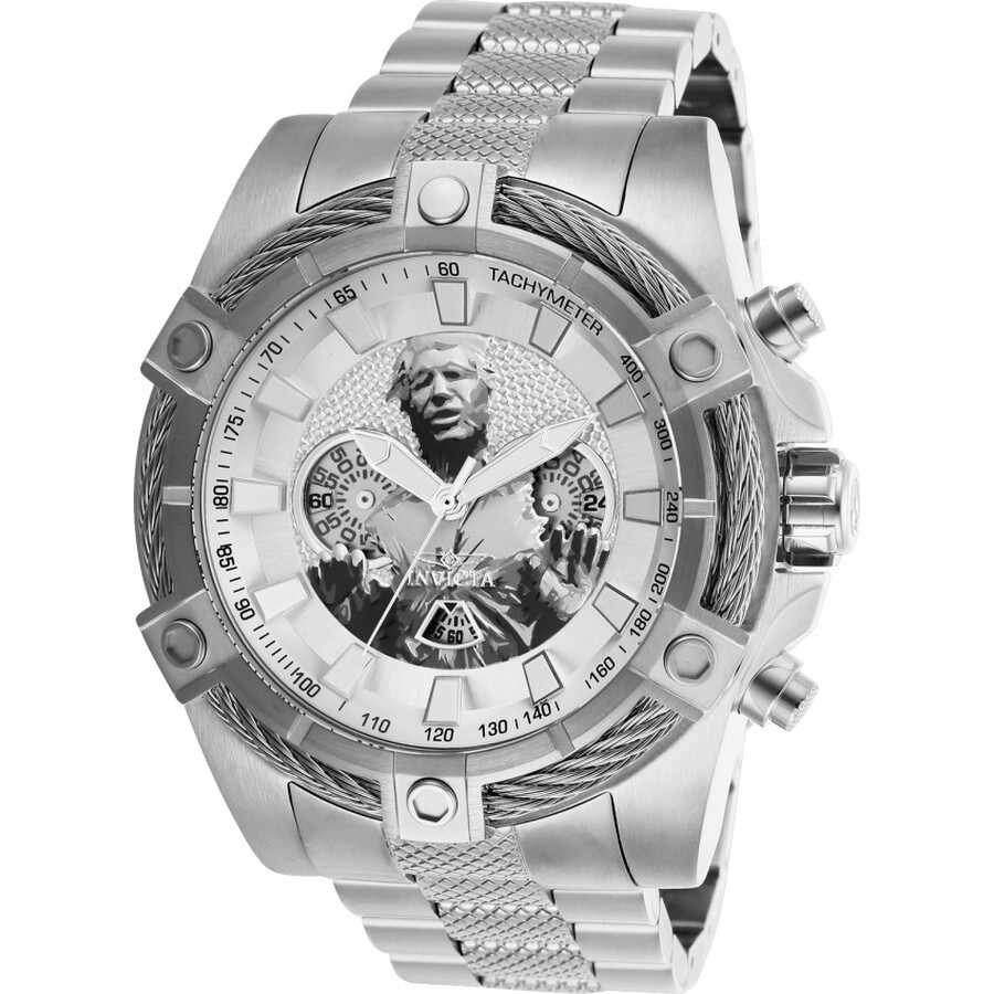 Invicta Star Wars Han Solo Chronograph Silver Dial Men's Watch 27300 886678327621 - Watches 