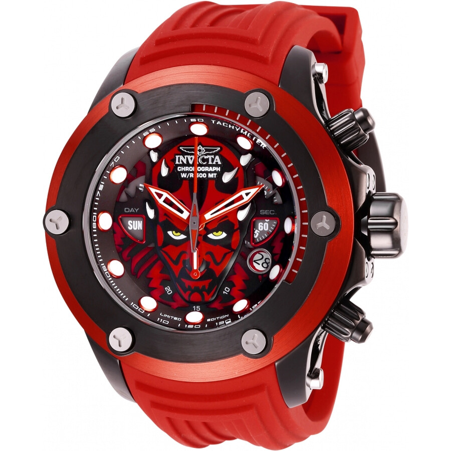 Invicta Star Wars Darth Maul Chronograph Black Dial Men's Watch 26717 886678321575 - Watches 