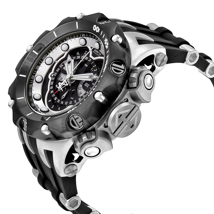 Invicta Bolt Chronograph Rose Dial Black Silicone Men's Watch 22149